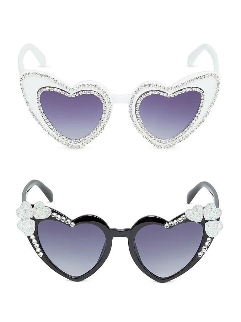 Bari Lynn Girl
s Heart Sunglasses 2-Piece Set 1