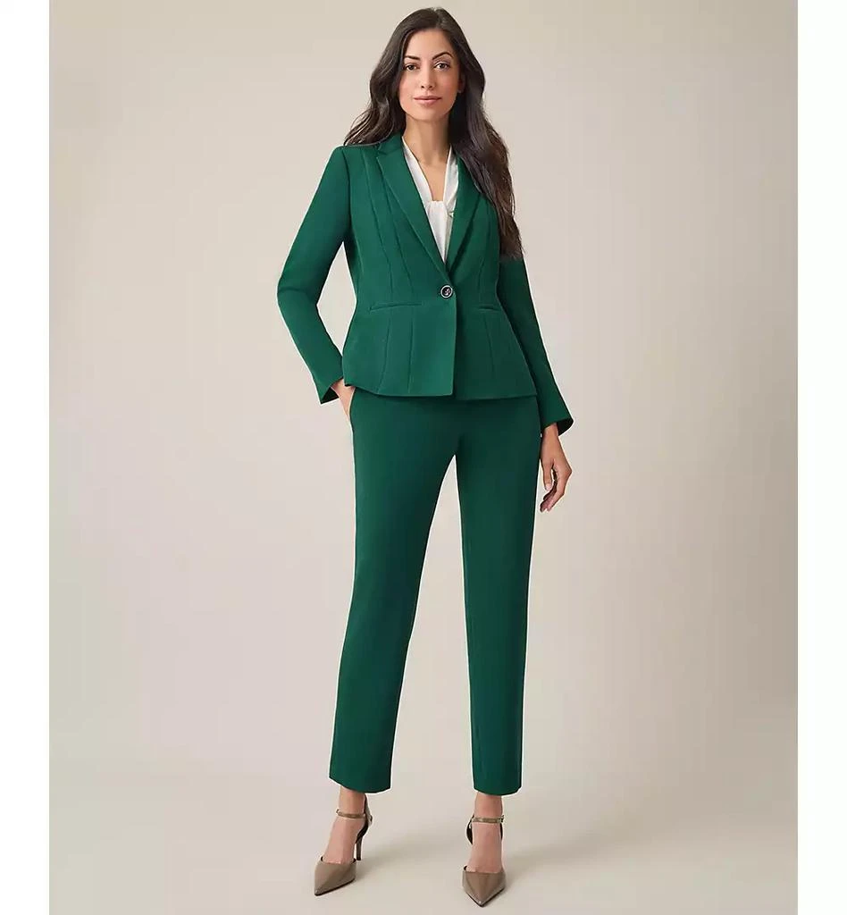 Kasper Women's Petite Notched Collar One-Button Blazer 7
