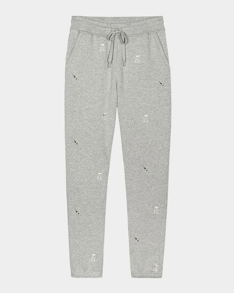 Rails Champagne Embroidered Kingston Sweatpants 1