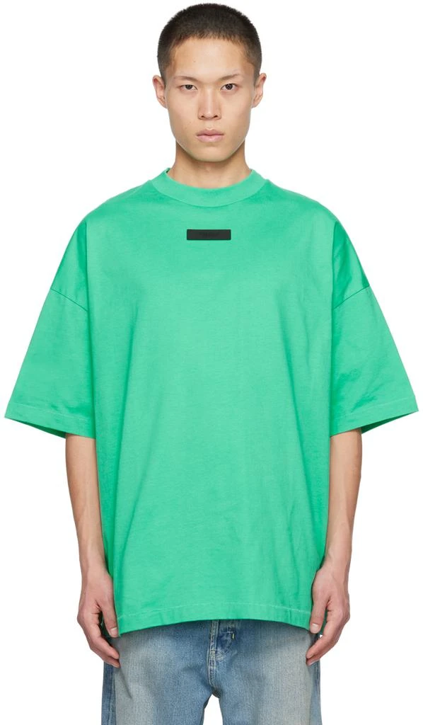 Fear of God ESSENTIALS Green Crewneck T-Shirt 1