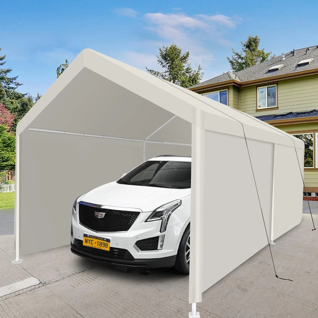 Streamdale Furniture Streamdale 12x20 Heavy Duty Portable Carport - White