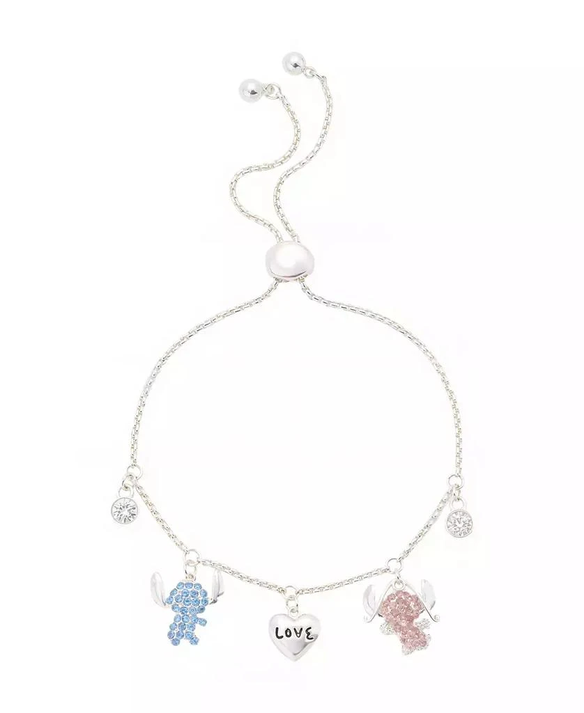 Disney Cubic Zirconia Lilo and Stitch Love Angel Bolo Bracelet 4