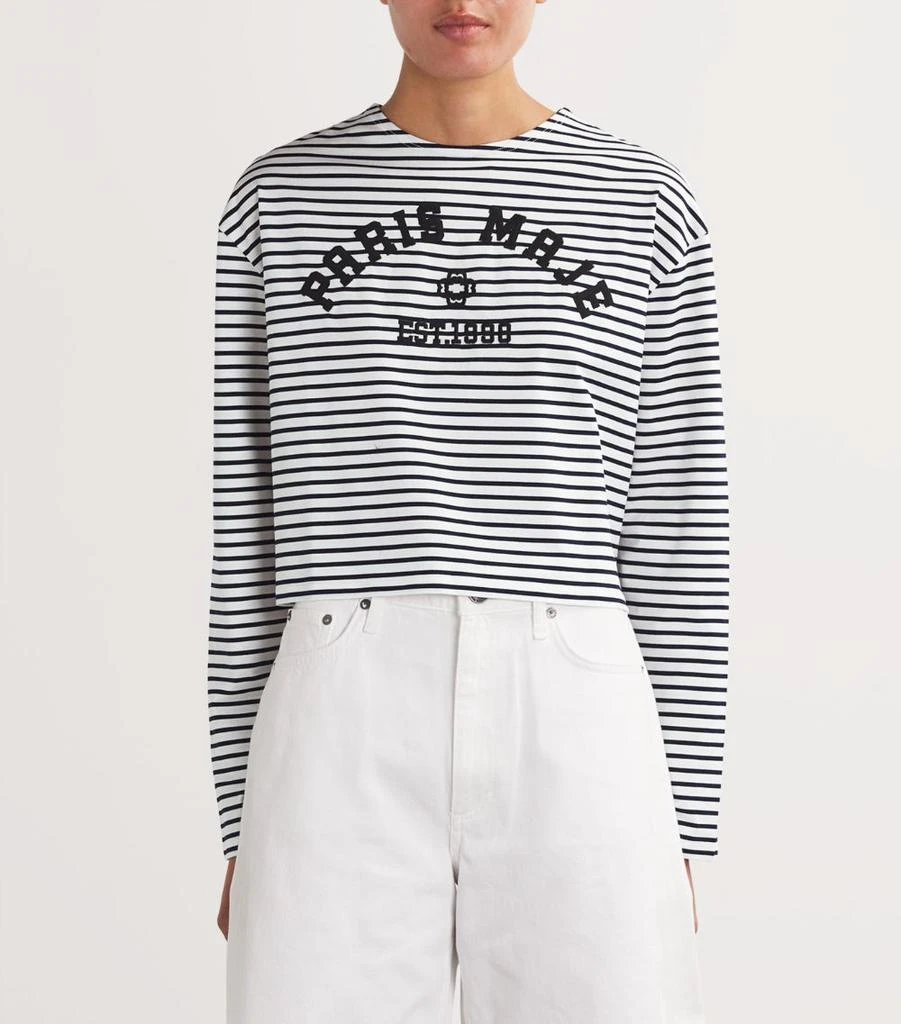 Maje Long-Sleeve Striped T-Shirt 3