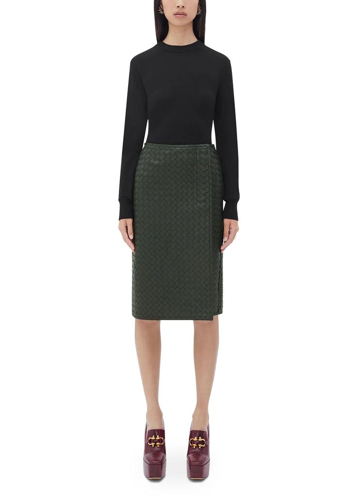 Bottega Veneta Intrecciato leather skirt 7