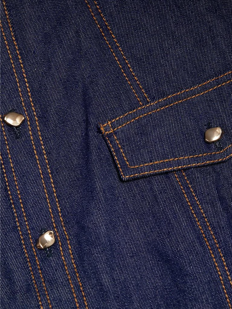 Nicholas the Label Shea Denim Button-Front Midi-Dress 7