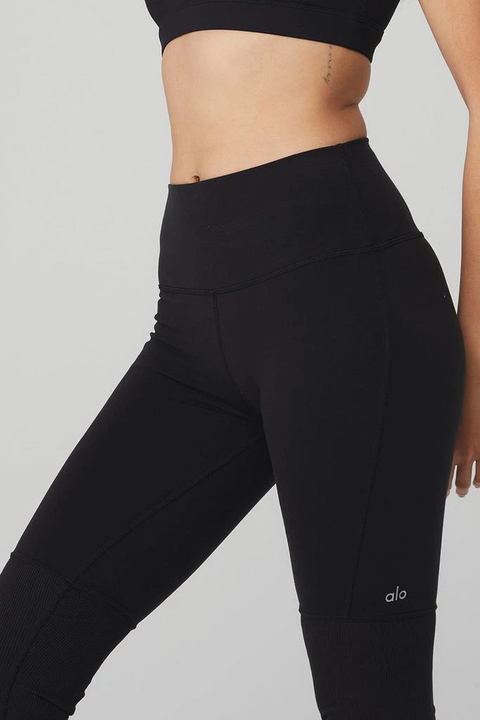 Alo High-Waist Goddess Legging - Black/Black 4