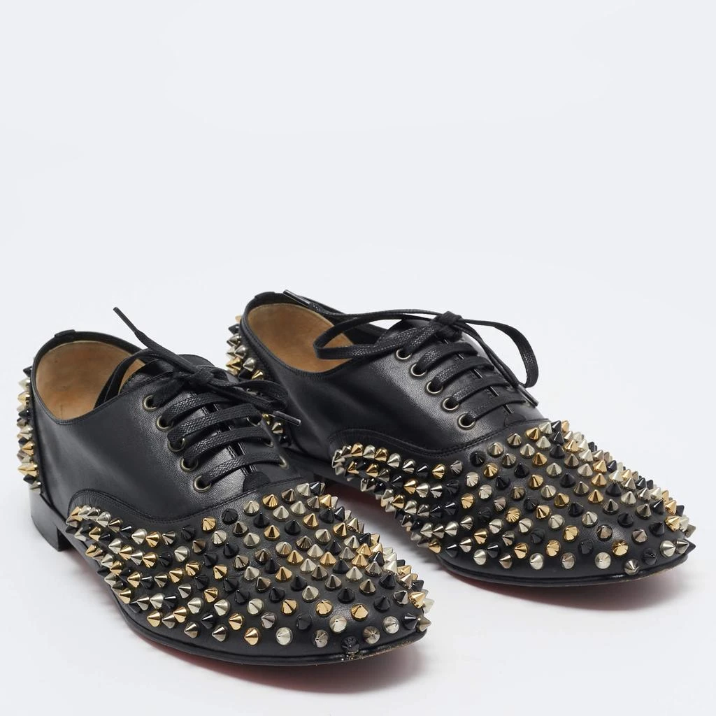 Christian Louboutin Christian Louboutin Black Leather Freddy Spike Oxfords Size 40.5 4