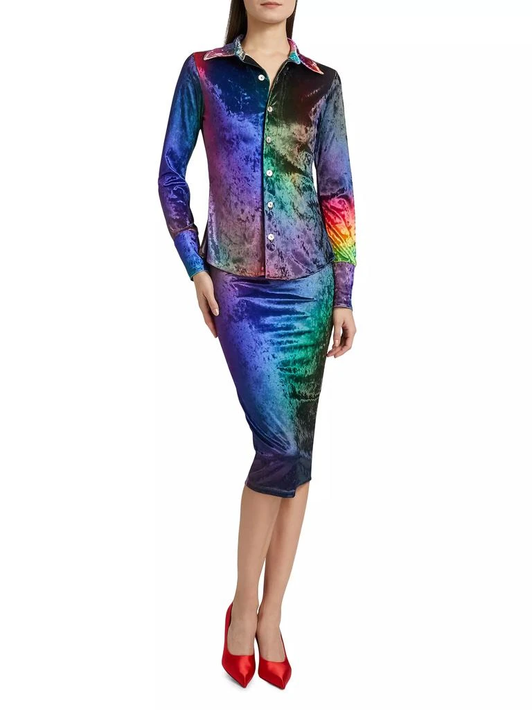 BruceGlen Prism Crushed Velvet Shirt 2