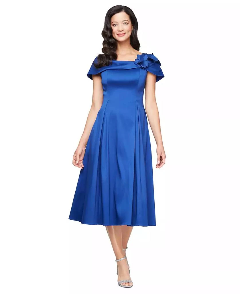 Alex Evenings Women's Floral-Appliqué Midi Dress 1