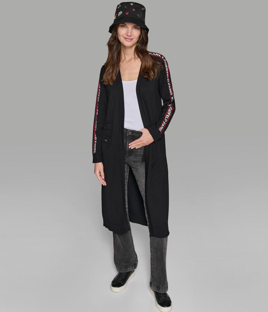 LONG CARDIGAN WITH LOGO TAPING – On Sale Now with Up to 71% Off