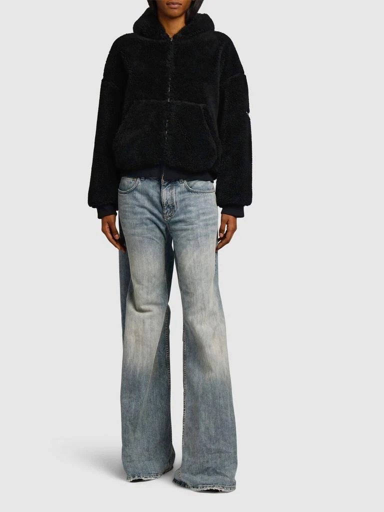 Balenciaga Faux Shearling Zip-up Hoodie 1
