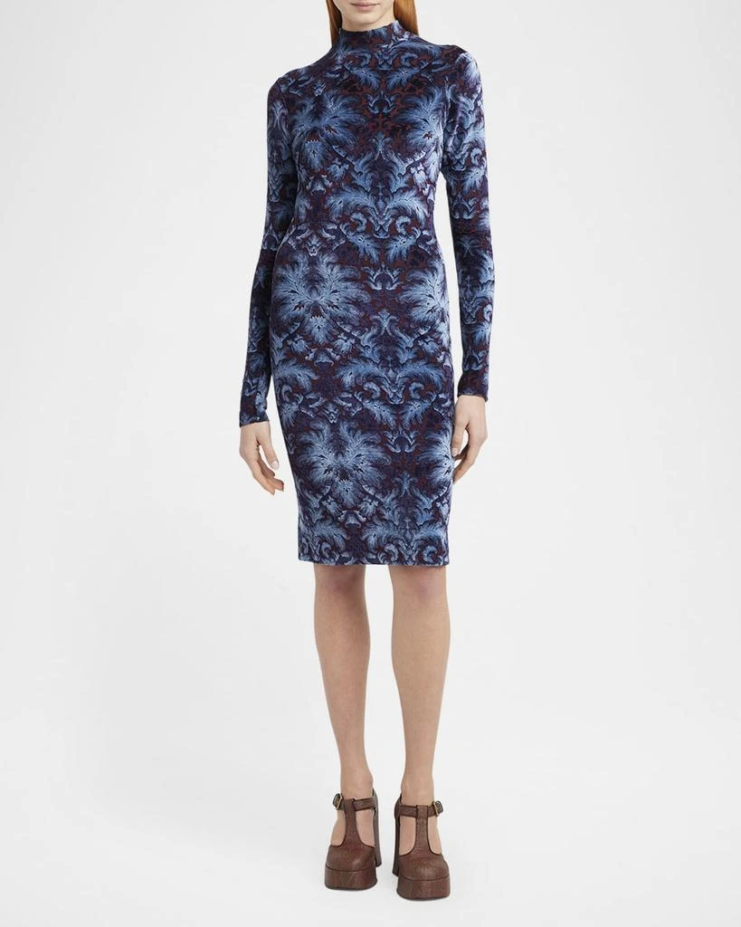 etro long dresses Maxi Flared Dress With See-Through Sleeves