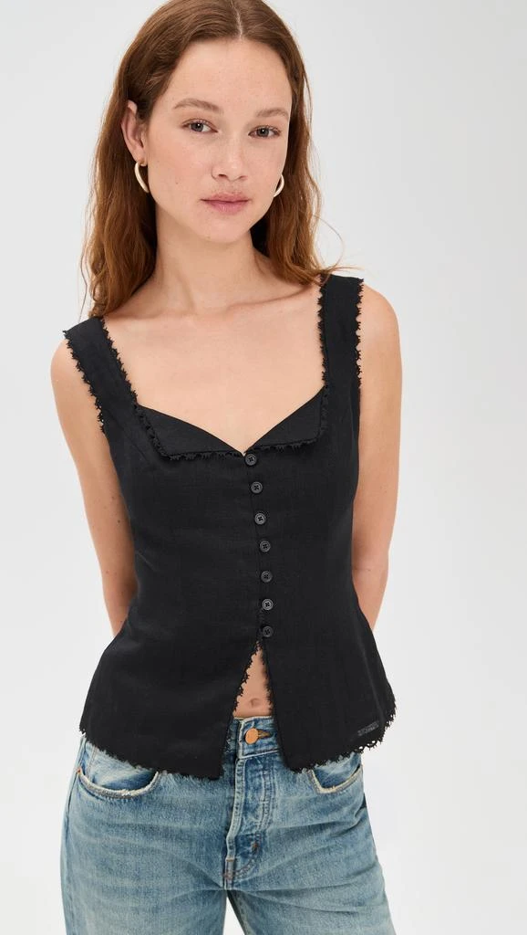 Reformation Viola Linen Top 6