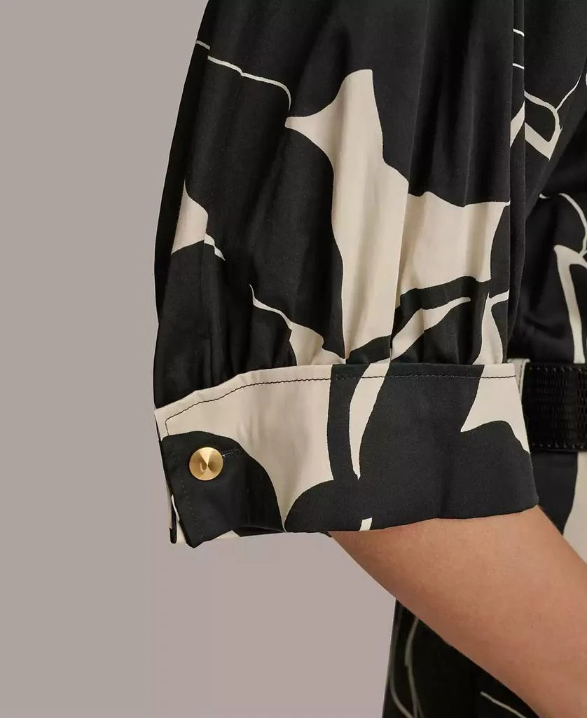 Donna Karan Plus Size Printed Belted Shirtdress 3
