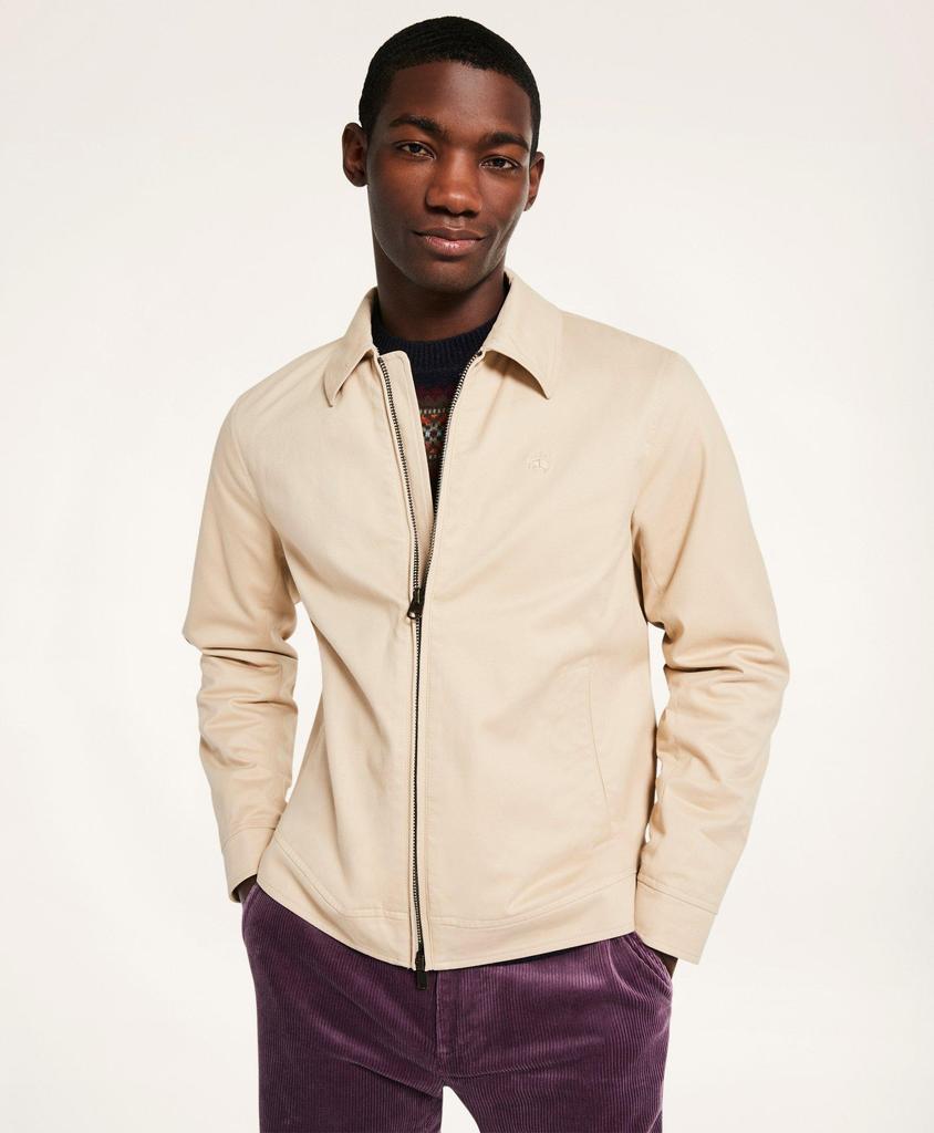 Brooks Brothers Stretch Cotton Twill Bomber Jacket