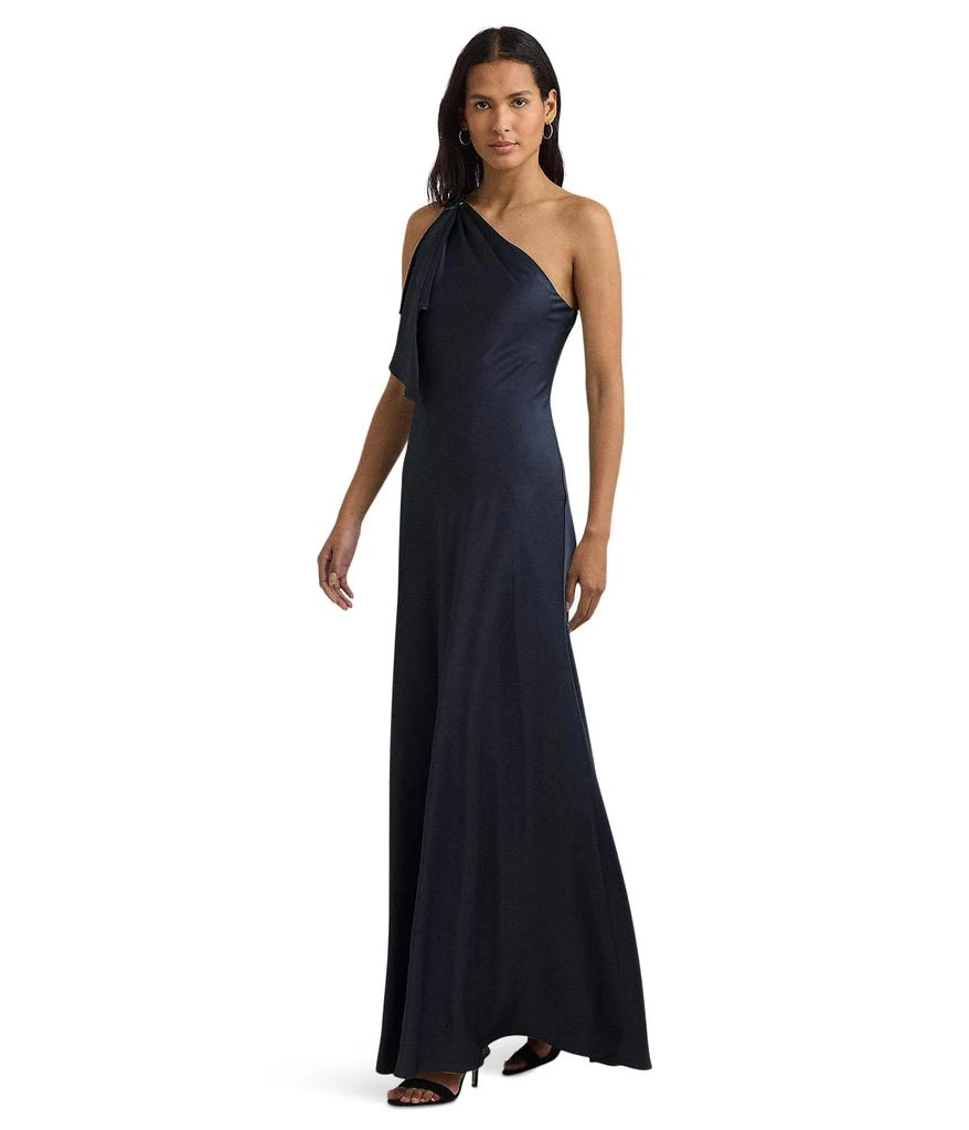 Ralph Lauren Satin Charmeuse One-Shoulder Gown 1