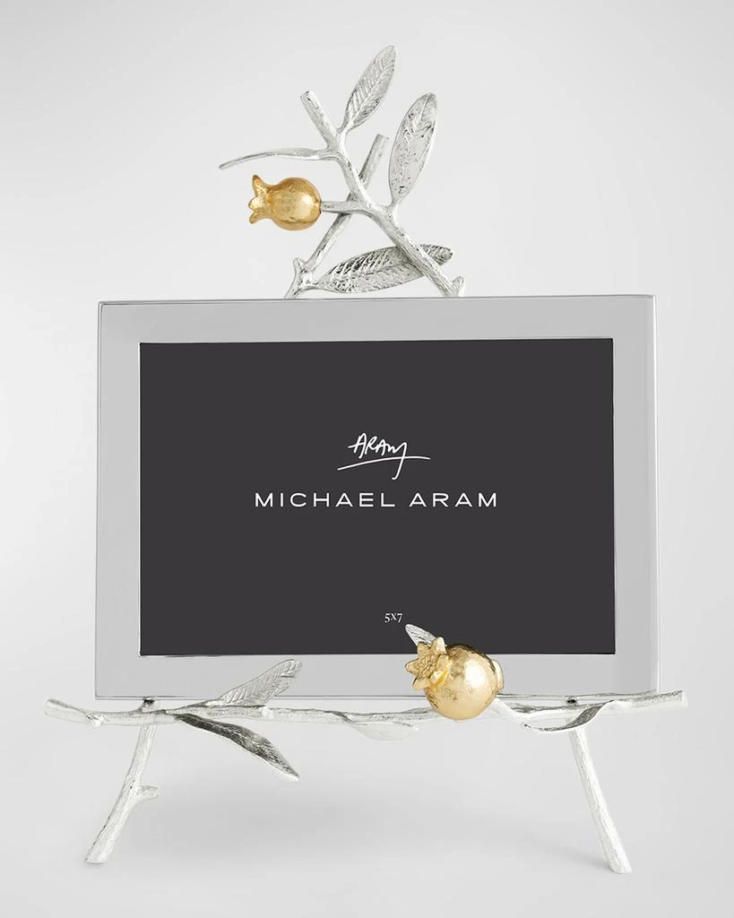 Michael Aram Pomegranate Silver 
Gold Easel Picture Frame, 5" x 7"