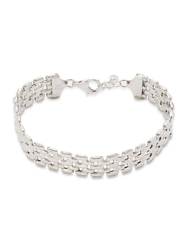 Saks Fifth Avenue Panther Stampato Sterling Silver Bracelet 1