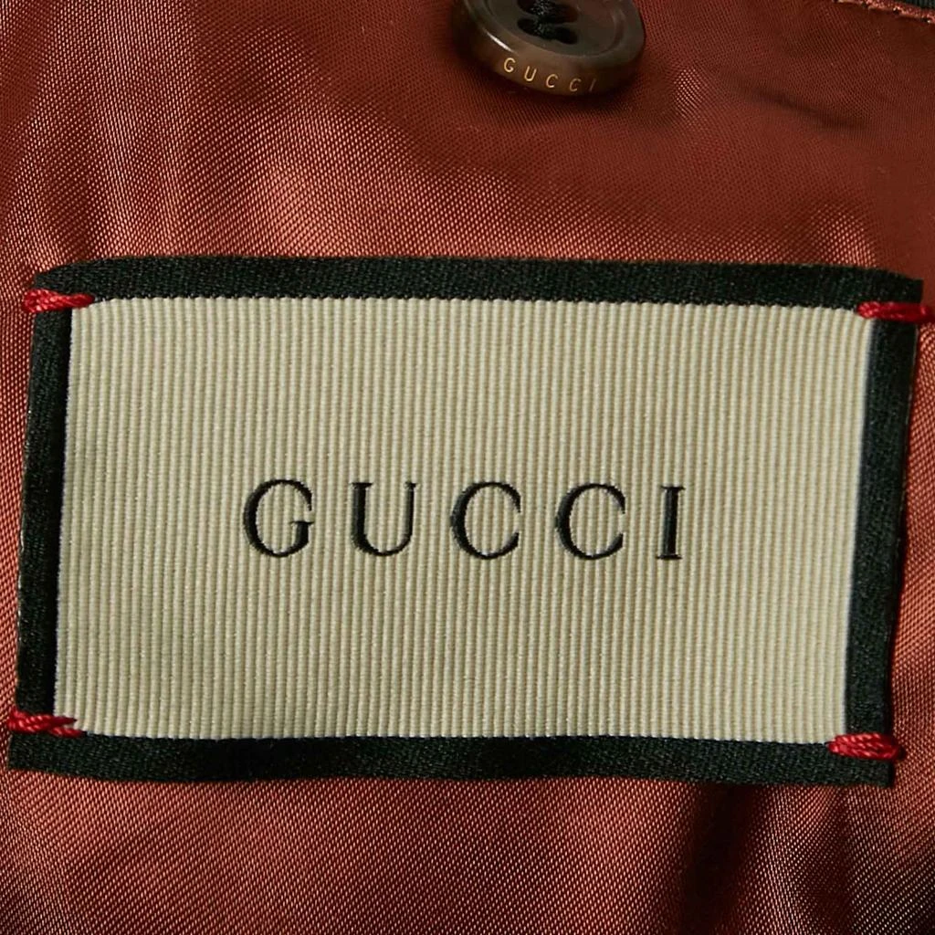 Gucci Gucci Blue Vintage Logo Print Denim Applique Detail Jacket L 4