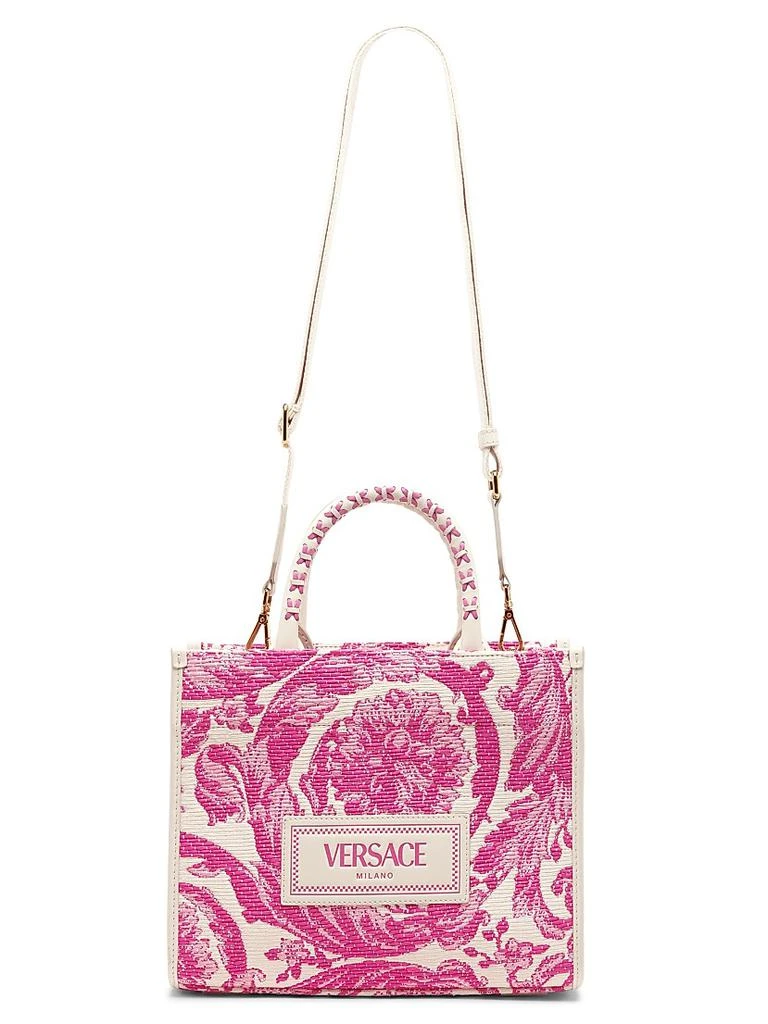 Versace Athena Barocco Raffia Tote Bag 8