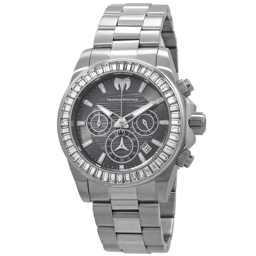 TechnoMarine Technomarine Chronograph GMT Quartz Crystal Black Dial Men's Watch TM-222032 1