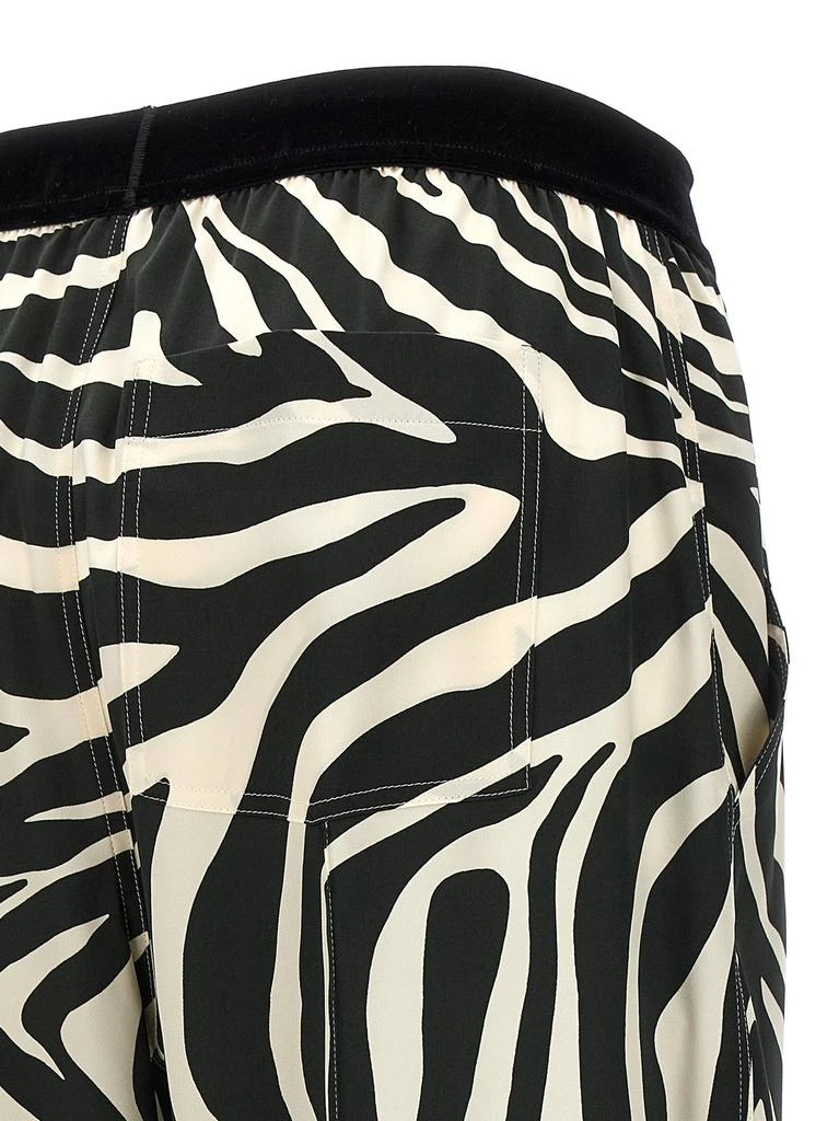 Tom Ford Tom Ford Zebra Printed Logo Waistband Trousers 4