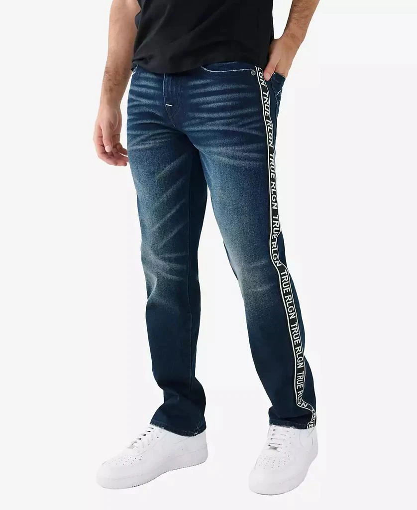 True Religion Men's Ricky Straight Jeans with Logo Tape 1