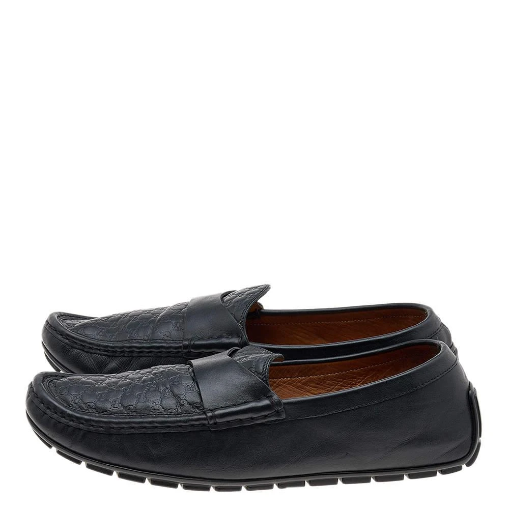 Gucci Gucci Black Guccissima Leather Penny Slip On Loafers Size 43.5 4