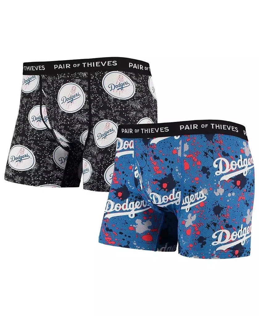 Pair Of Thieves Men's Royal, Black Los Angeles Dodgers Super Fit 2-Pack Boxer Briefs Set 1