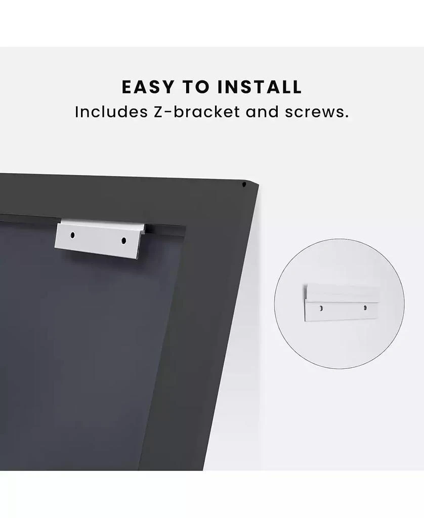 Amorho Bathroom Mirror, 24" x 16" Inch Thick Metal Framed Wall Mirrors for Over Sink, Bedroom, Living Room, Entryway, Rectangle Wall-Mounted Mirrors in Black(Horizontal/Vertical) 3