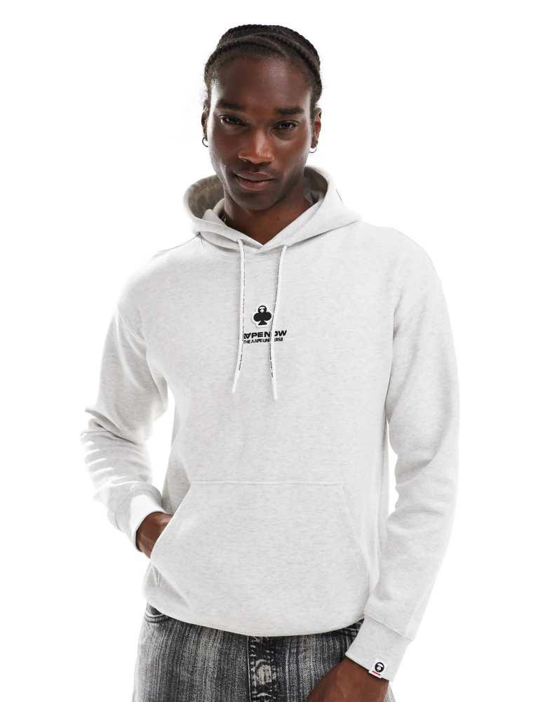 AAPE Aape By A Bathing Ape Clover hoodie in grey marl