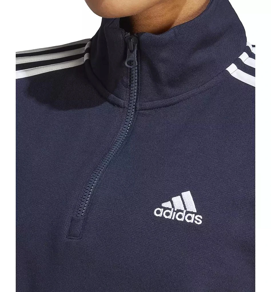 adidas Women's Cotton 3-Stripes Quarter-Zip Sweatshirt 7