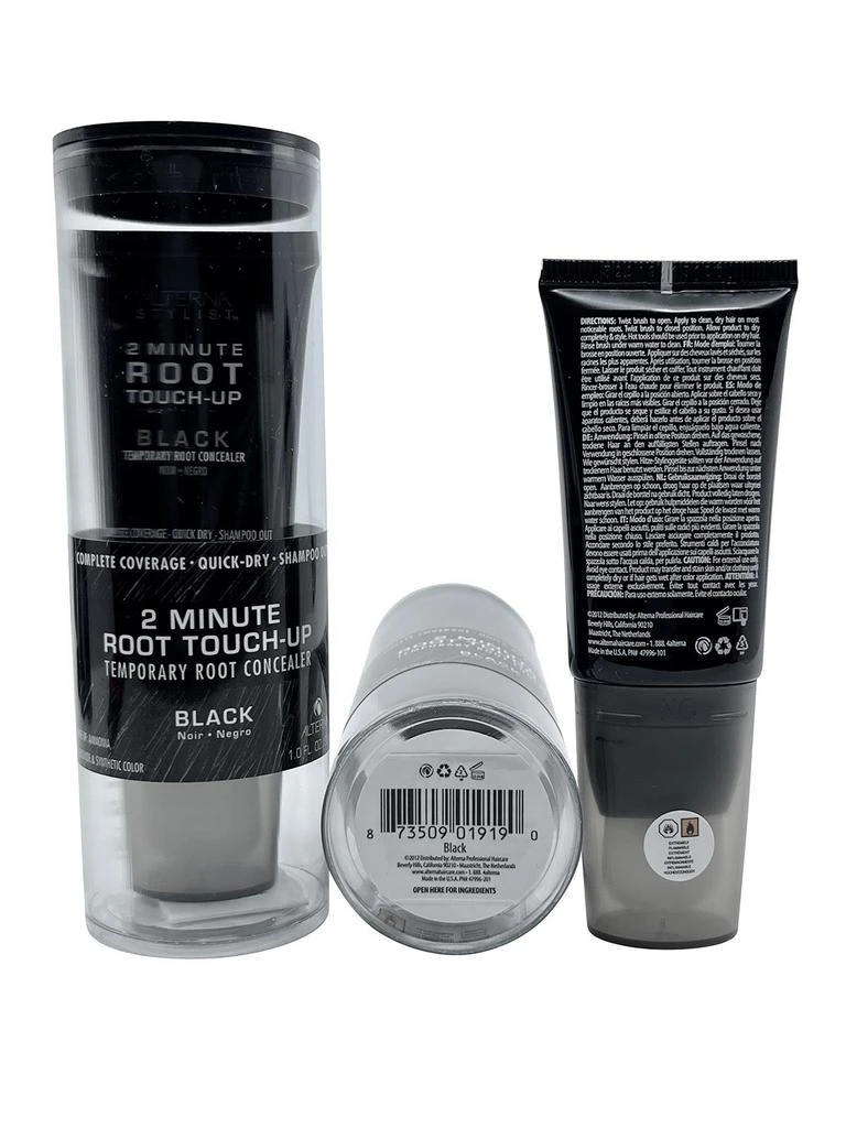 ALTERNA Stylist 2 Minute Root Touch Up Temporary Root Concealer Black 1 OZ 2 pk 3