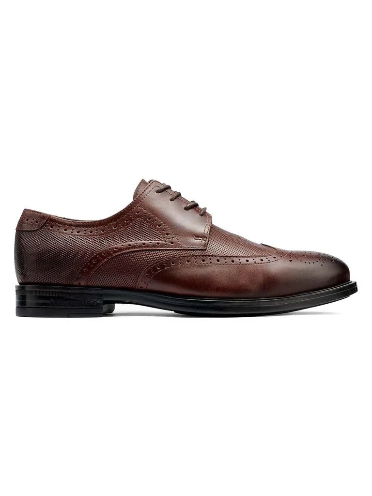$295 - Karl Lagerfeld Paris Perforated Wingtip Derby Oxfords in Brown Perforated Wing-Tip Leather Brogues – On Sale Now with Up to  main image 3