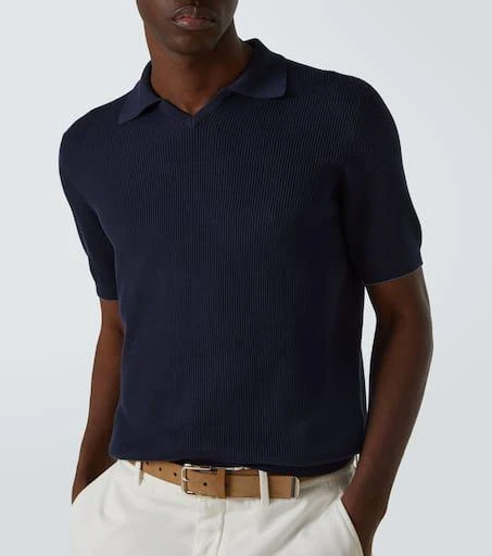 Brunello Cucinelli Ribbed-knit cotton polo sweater 5