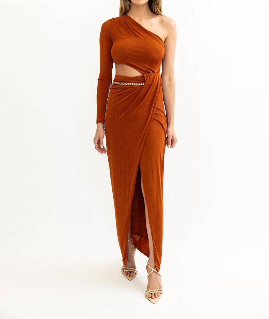 Ronny Kobo Torn By Ronny Kobo - Everleigh One Shoulder Cut Out Dress