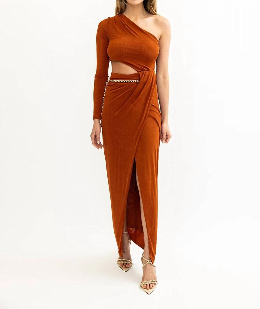 Ronny Kobo Torn By Ronny Kobo - Everleigh One Shoulder Cut Out Dress 1