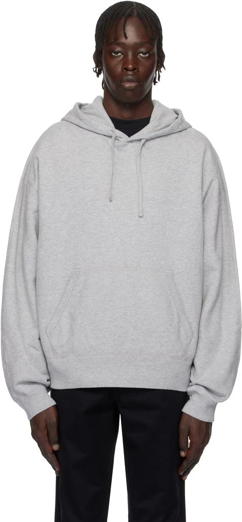 REIGNING CHAMP Gray Midweight Terry Relaxed Hoodie 1