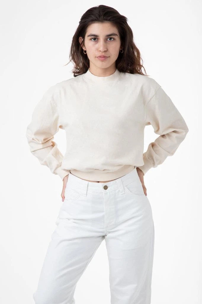 Los Angeles Apparel 1804GD - Long Sleeve Garment Dye Cropped Mockneck 2