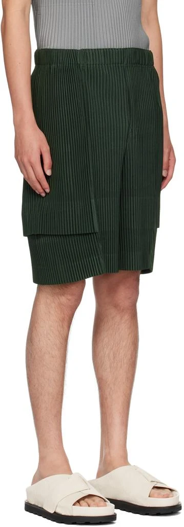 Homme Plissé Issey Miyake Green Cargo Shorts 2