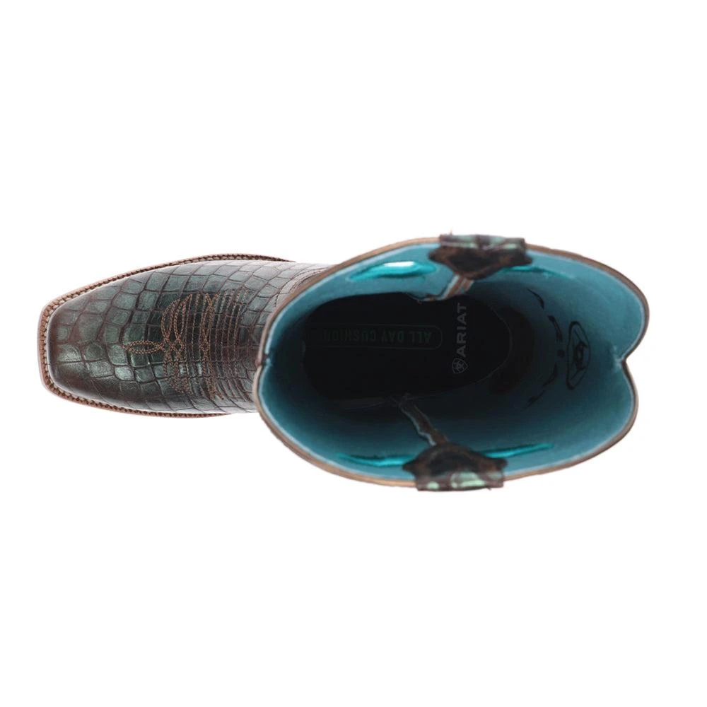 Ariat Futurity Boon Croc Snip Toe Pull On Cowboy Boots 4