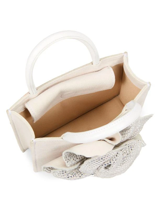 Mach & Mach Crystal Flower Leather Tote 3