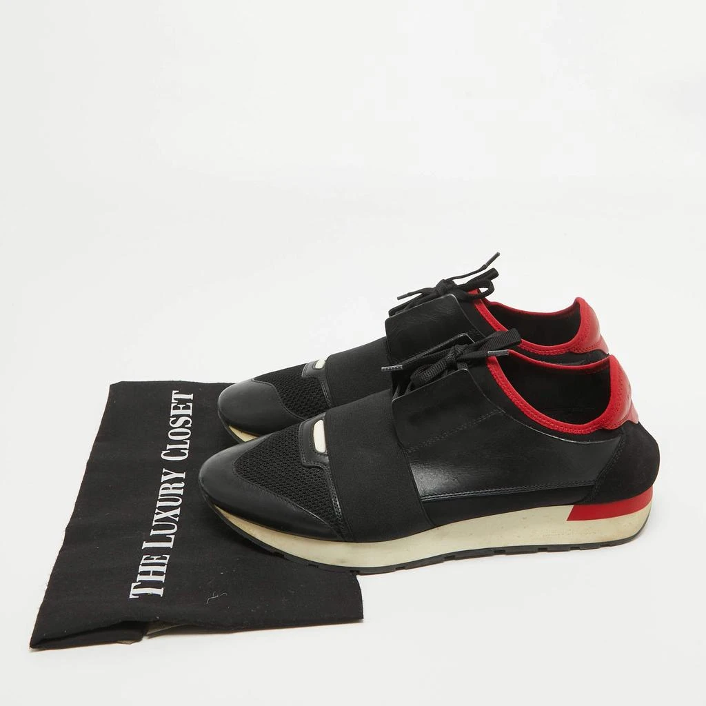 Balenciaga Balenciaga Black/Red Leather and Mesh Race Runner Sneakers Size 42 9
