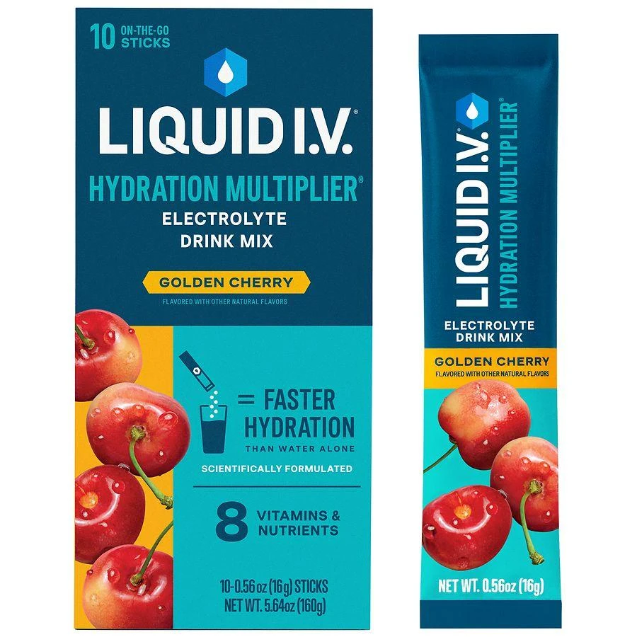 Liquid I.V. Hydration Multiplier Electrolyte Drink Mix Golden Cherry, 10ct 3