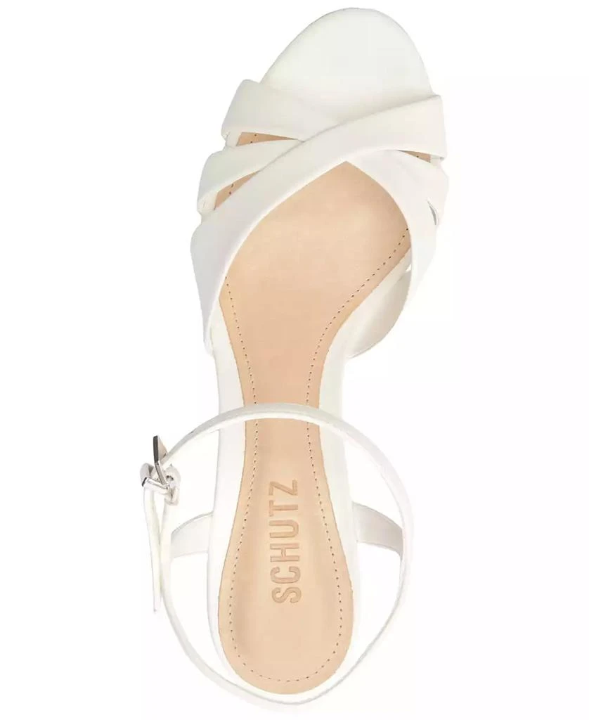 Schutz Women's Keefa Mid-Block Heel Sandals 4