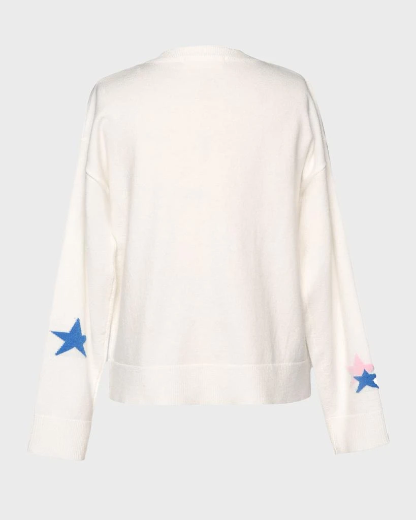 Hannah Banana Girl's Multicolor Star-Print Sweater, Size 4-14 4