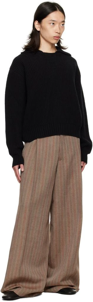 Dries Van Noten Tan Wide Pleated Trousers 4