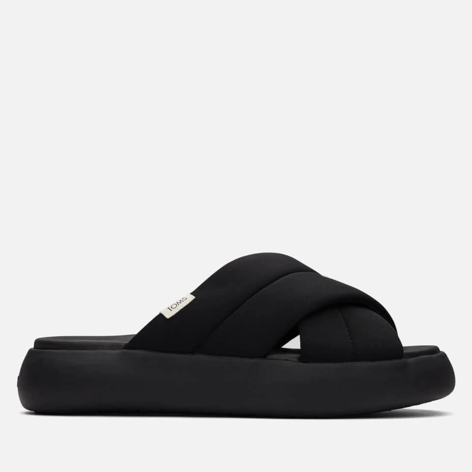 TOMS TOMS WOMEN'S ALPARGATA MALLOW CROSSOVER VEGAN SANDALS - BLACK/BLACK 1