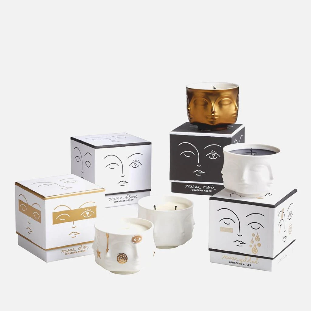The Hut Jonathan Adler Muse Ceramic Candle - Blanc 3
