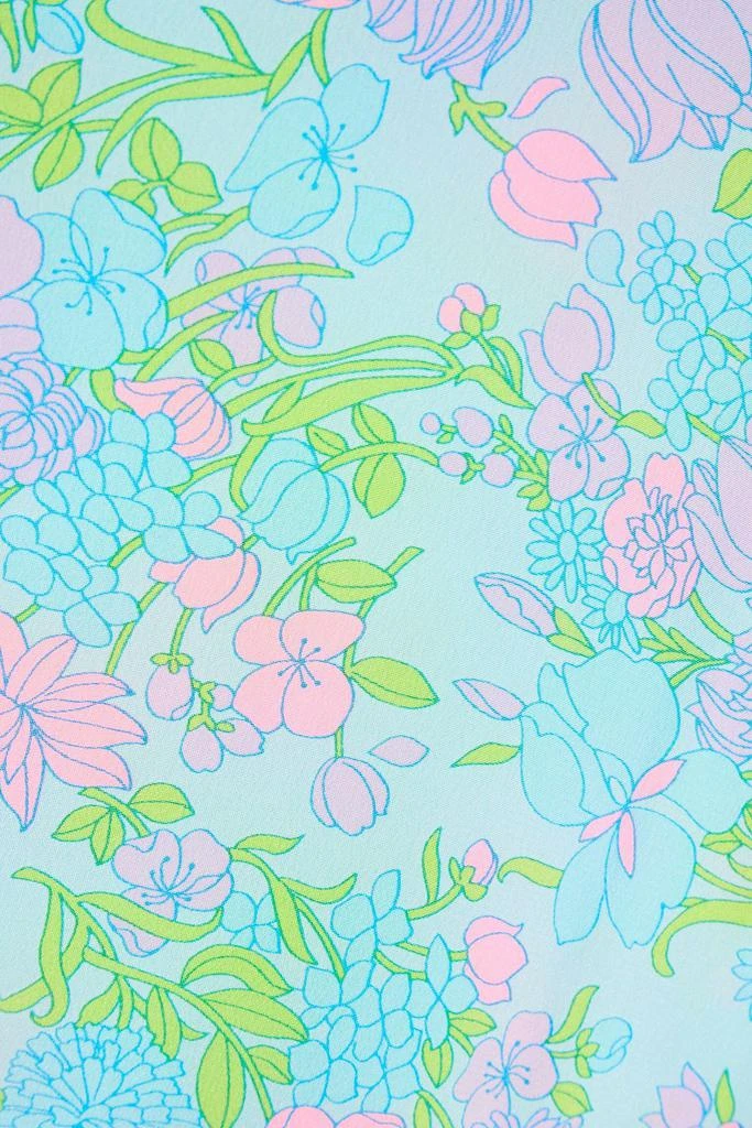 LES RÊVERIES Floral-print silk-crepe shirt 4